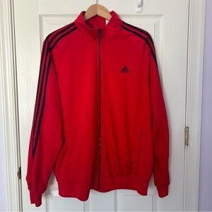 Red & Black Adidas Men’s Zip-up Jacket